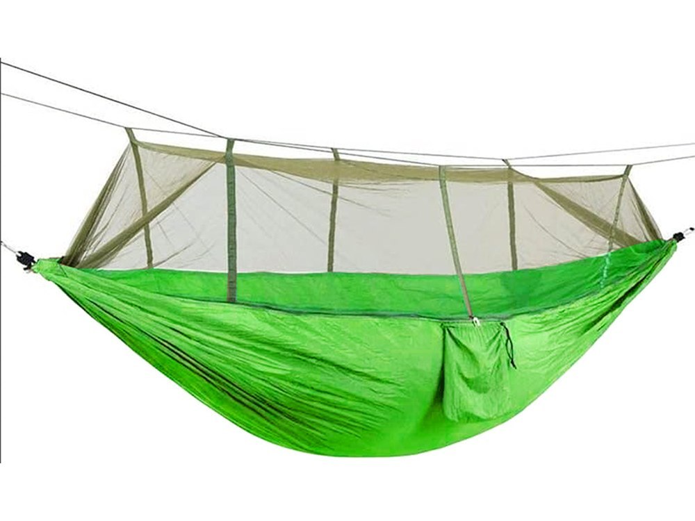 LEKKI HAMAK MOSKITIERA WĘDRÓWKA ZESTAW WYPOCZYNEK AKTYWNY MARSZ DO LASU